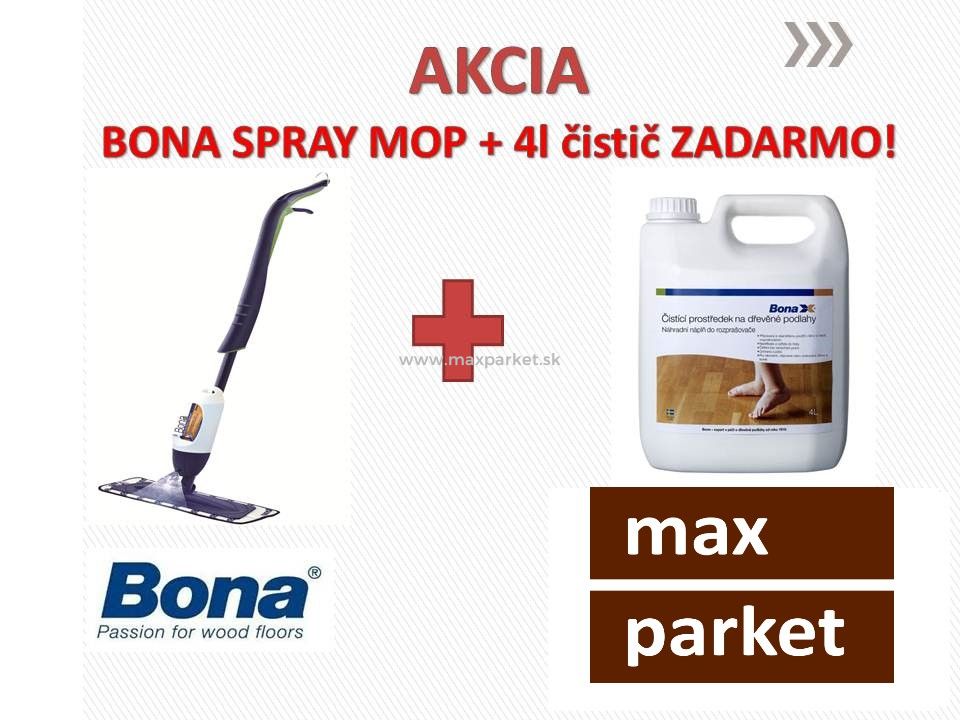 Spray mop BONA  + čistič na drevené podlahy 4 l ZADARMO