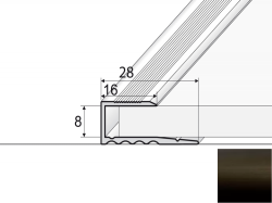 Ukonovac profil A63 BRONZ 2,7m